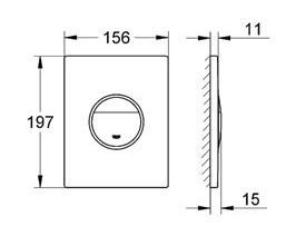 Кнопка смыва Grohe GROHE Ondus 38766000 хром