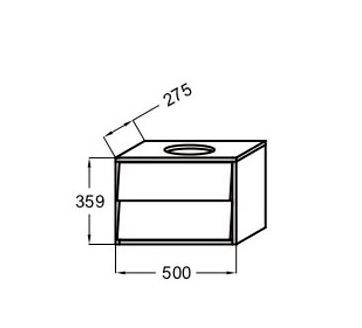 Тумба для комплекта Jacob Delafon Escale EB763-HU (EB763-G1C) 50 см, белый бриллиант