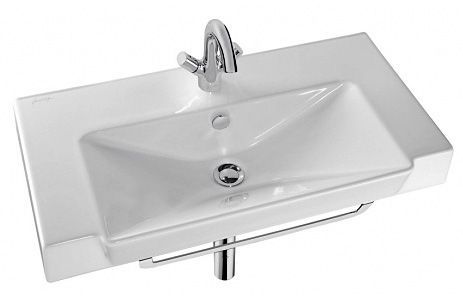 Тумба с раковиной Jacob Delafon Reve 80 см, 1 ящик, белый бриллиант