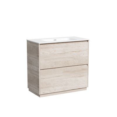 Тумба под раковину SANCOS Libra Floor напольная, 890х450х840, c двумя ящиками оснащенными доводчиками, дуб галифакс натуральный,  LB90FEG