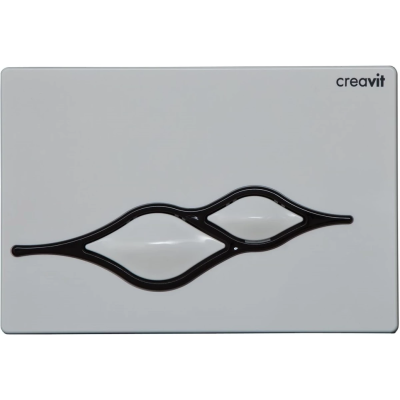 Кнопка смыва Creavit Ufo GP100102 для инсталляции, белый/черный