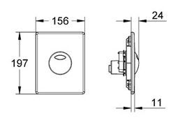 Кнопка смыва Grohe Skate 38862P00 хром матовый
