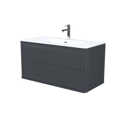 Тумба с умывальником, подвесная, 100 см, темно-серый, Oxford Neo, IDDIS, (OXN10D0i95K)