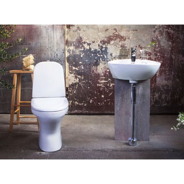 Унитаз-компакт Gustavsberg Estetic GB1183002S3231G крышка-сиденье c микролифтом, белый матовый