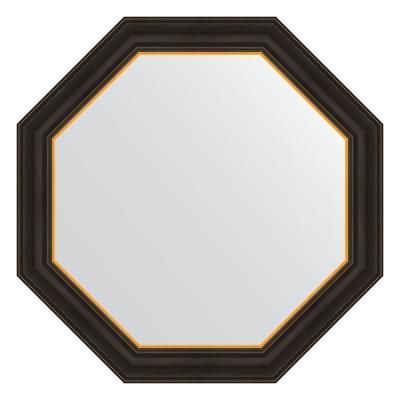 Зеркало Evoform Octagon BY 7403 68x68 черное дерево с золотом