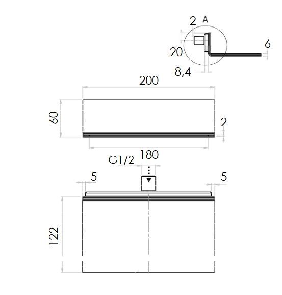 Излив Remer 359XL для ванны, хром
