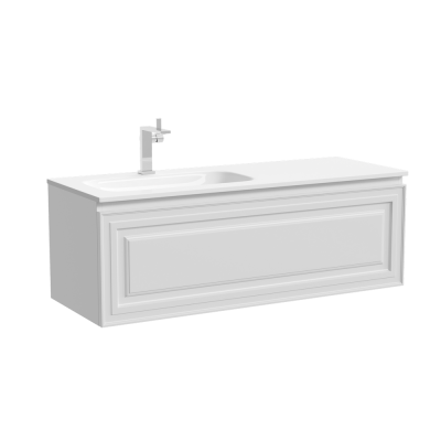 Тумба подвесная SANCOS Very левая 1195х445х406, c одним  ящиком оснащенным доводчиками, Bianco , VR120LW