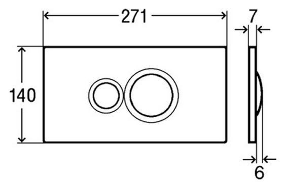 Кнопка смыва Viega Visign for Style 10 596323 хром