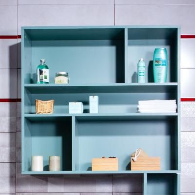 Шкаф навесной открытый Бриклаер КРИСТАЛЛ 90 см, муссон