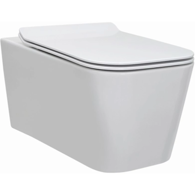 Унитаз подвесной Berges Floe 082121 безободковый, с сиденьем микролифт, белый