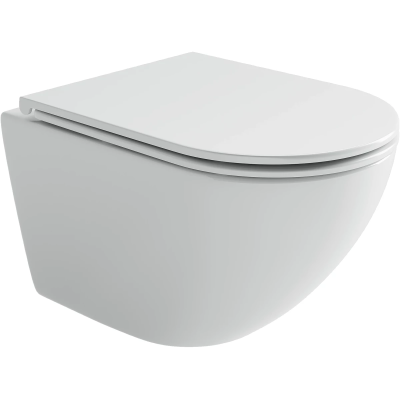 Унитаз подвесной Ceramicanova Whirl CN11007T безободковый, торнадо, с сиденьем микролифт, белый