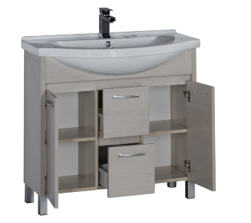 Тумба под раковину Aquanet Донна 00169181 90 белый дуб