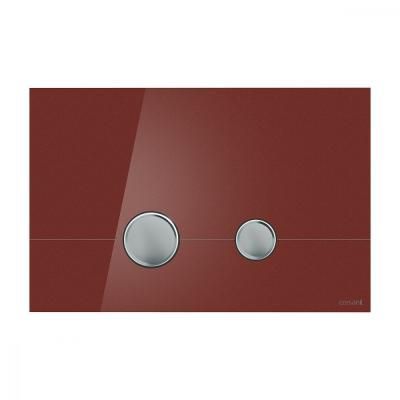 Кнопка смыва Cersanit Stero BU-STE/Rdg/Gl стекло, красный глянцевый