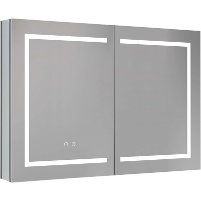 Зеркальный шкаф Aquatek AQ7104-MLC 100x70 см, с LED-подсветкой, сенсорным выключателем, антизапотеванием