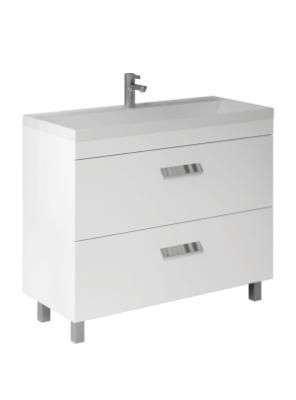 Тумба напольная Velvex Orlando 100, белый матовый (tn.ORL.CLA.100.2Y белый матовый)