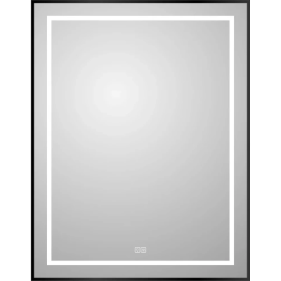 Зеркало BelBagno Kraft SPC-KRAFT-700-900-LED-TCH-WARM-NERO 70x90 см, с LED-подсветкой, сенсорным выключателем, антизапотеванием, черный