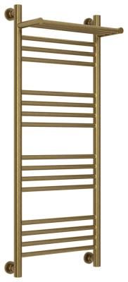 Полотенцесушитель водяной Сунержа Богема+ с 1 полкой 05-0223-1040 1000x400 состаренная бронза