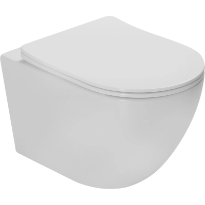 Унитаз подвесной Vincea Globo VT1-14ST безободковый, торнадо, с сиденьем микролифт, белый