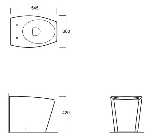 Унитаз приставной Simas Duemilasette DU01