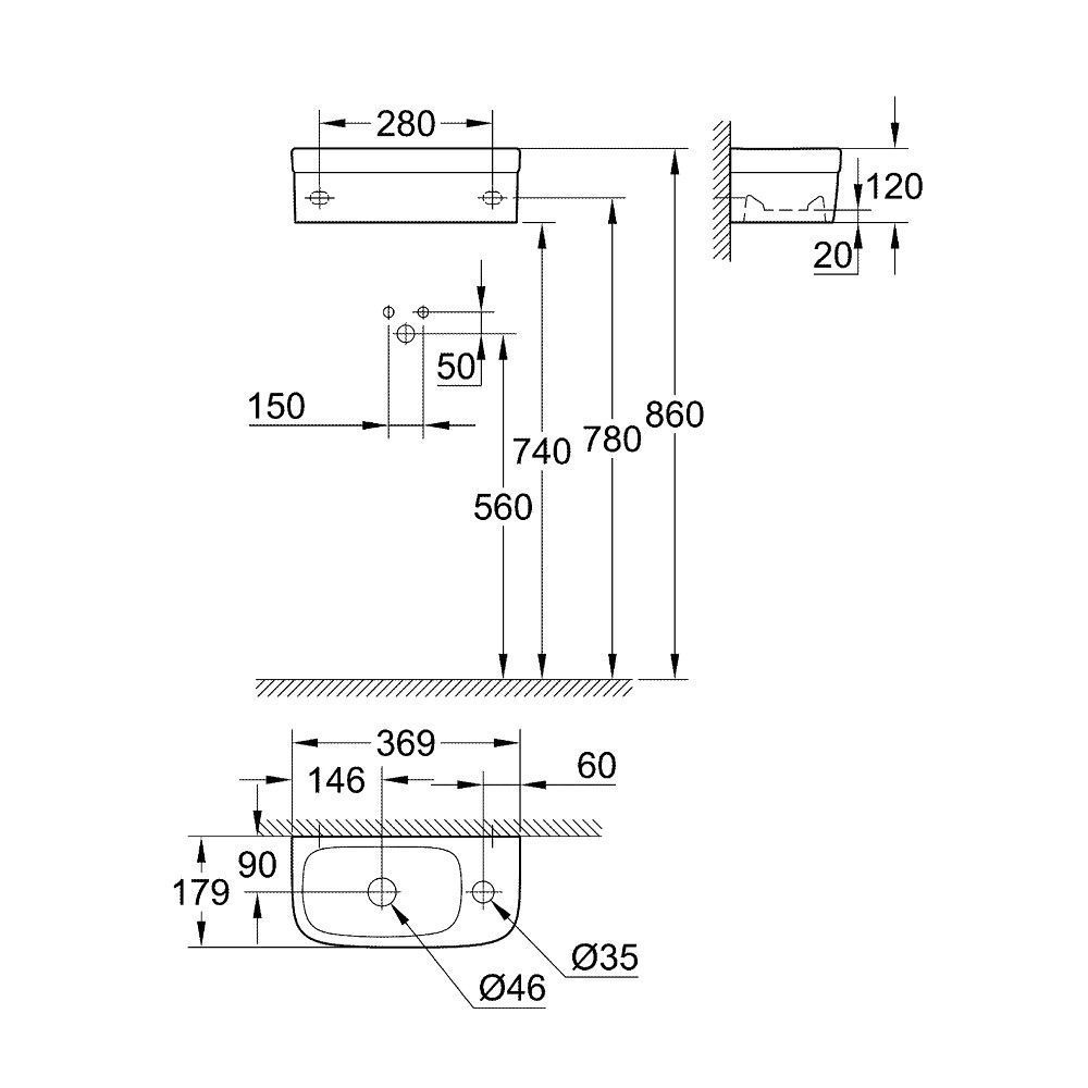 Умывальник Grohe Euro 39327000