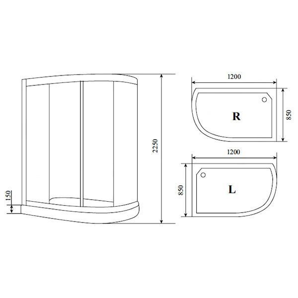Душевая кабина Timo Lux T-7702 R