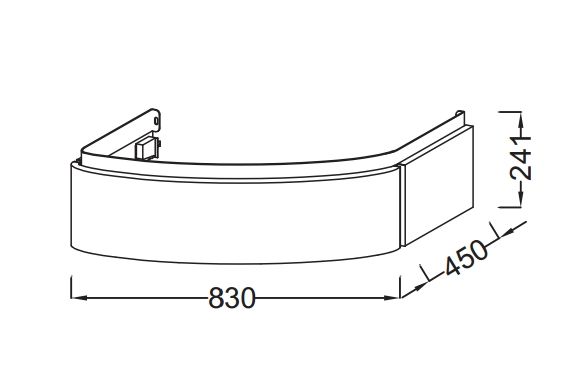 Тумба для комплекта Jacob Delafon Presquile EB1100-HU (EB1100-G1C) 83 см, 1 ящик, белый бриллиант