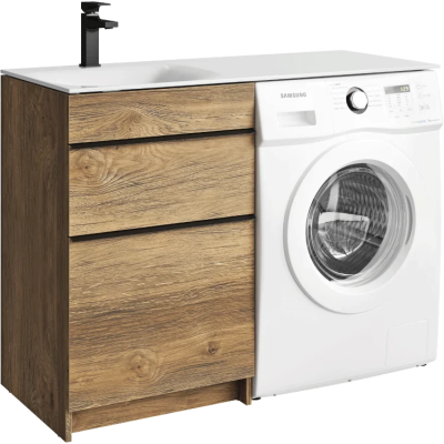 Тумба под раковину Aqwella Terra TER01052NDB 53,5 см, напольная, над стиральной машиной, дуб балтийский