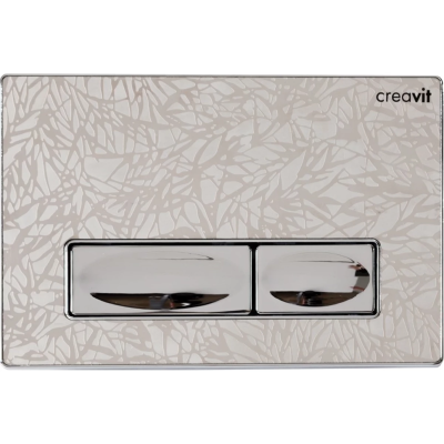 Кнопка смыва Creavit Design Ozel GP400936 для инсталляции, бежевый/хром