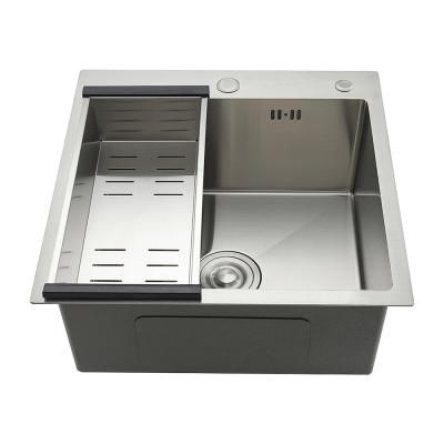 Мойка кухонная с коландером Gappo GS5050 50х50 сатин