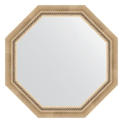 Зеркало Evoform Octagon BY 7315 68x68 состаренное серебро с плетением