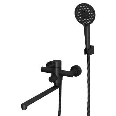 Смеситель для ванны с длинным поворотным изливом RUSH Melos (SUS1101-51Black)