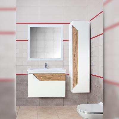 Комплект мебели для ванной Бриклаер БРАЙТОН 80, белый/дуб