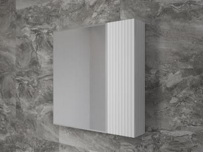 Зеркальный шкаф Style Line «Стокгольм» 70 см белый рифленый софт Style Line ЛС-00002322,