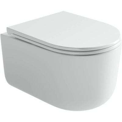 Унитаз подвесной Ceramica Nova Ulma CN4006T безободковый, торнадо, с сиденьем микролифт, белый