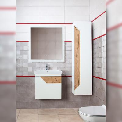 Комплект мебели для ванной Бриклаер БРАЙТОН 60, белый/дуб