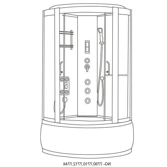 Душевая кабина Niagara Lux 7712BR 120х80 см, черный R