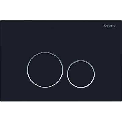 Кнопка смыва Aquatek PNS-0000015 для инсталляции, черный матовый/хром/черный матовый