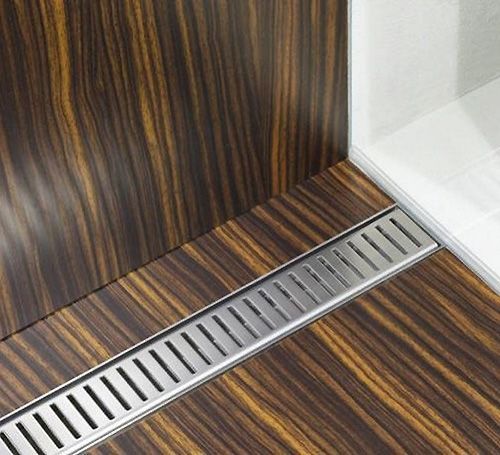 Решетка AlcaPlast Pure 550L нержавеющая сталь глянцевый