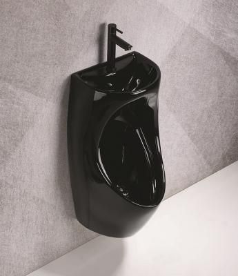 Писсуар подвесной CeramaLux X573B-P, Черный глянец