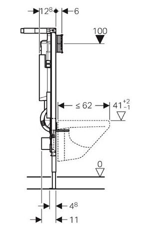 Система инсталляции Geberit Duofix UP320 111.390.00.5 угловой монтаж