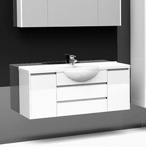 Тумба под раковину Aquanet Лайн 00164938 120 белая