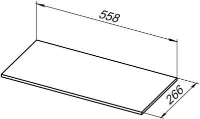 Полка для стеллажа Allen Brau Liberty 60 1.33010.GR-S графит структ