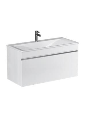 Тумба Velvex подвесная Pulsus 100 Белая (tp.PUL.PUL.100.1Y белый глянец)