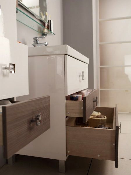 Тумба с раковиной Акватон Стамбул 1A145901ST580 85 М лиственница