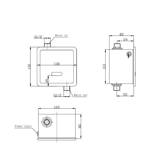 Кнопка смыва ArtCeram 801.000.71 для писсуара, никель матовый/хром глянцевый