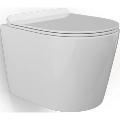 Унитаз подвесной beWash Aldo BKWHR001480 безободковый, с сиденьем микролифт, белый