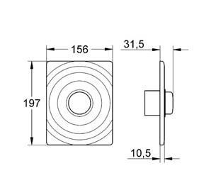 Кнопка смыва Grohe Surf 37067000 хром