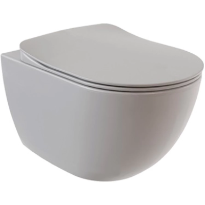 Унитаз подвесной Creavit Free FE322-11CG00E-0000 безободковый, светло-серый матовый