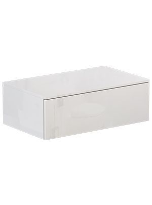 Тумба Velvex подвесная Unit 80, выс. 27, выдв. ящик, белый лед (tp.UNI.80.1Y белый глянец)