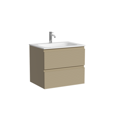 Тумба подвесная SANCOS Folk 590х445х500, c двумя ящиками оснащенными доводчиками, Капучино, FL60CP